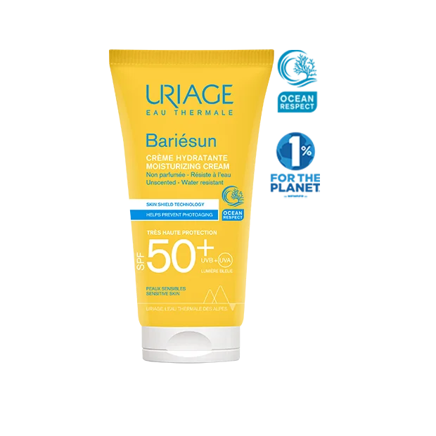 Tube de URIAGE BARIESUN CRÈME HYDRATANTE SPF50+ NON PARFUMÉE 50 ml