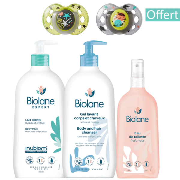 L'OFFRE Biolane Gamme Fresh Bébé Soins HYDRATATION + Tétine comprend un lait corporel