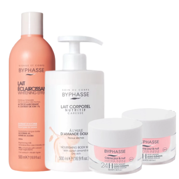 Quatre produits de soin Byphasse