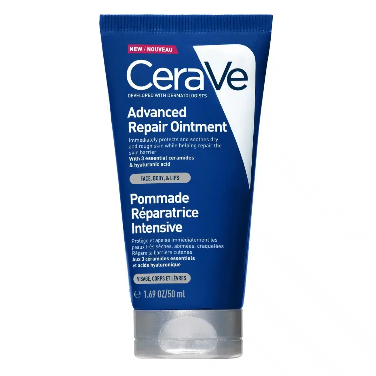 Un tube de 50 ml de CeraVe Pommade Réparatrice Intensive Visage Corps Lèvres