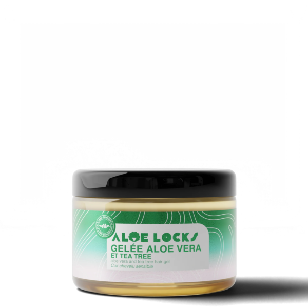 Un pot de 300 ml de gel capillaire Easy Pouss Aloé Locks Gelée Originale Fixante Purifiante