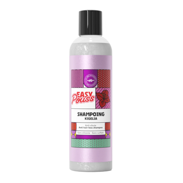 Flacon de Shampoing Vitaminé Easy Pouss 250 ml avec une étiquette rose