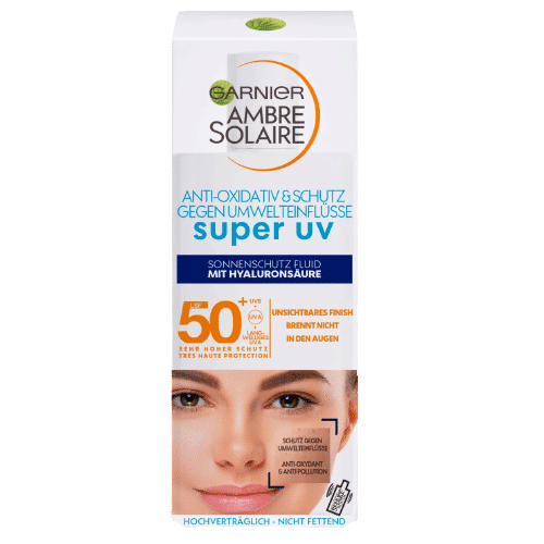 Découvrez le Garnier Fluide Visage Solaire à l'Acide Hyaluronique Spf50+ Anti-Taches 40 ml. Cette formule non grasse et de haute qualité assure une protection supérieure de la peau