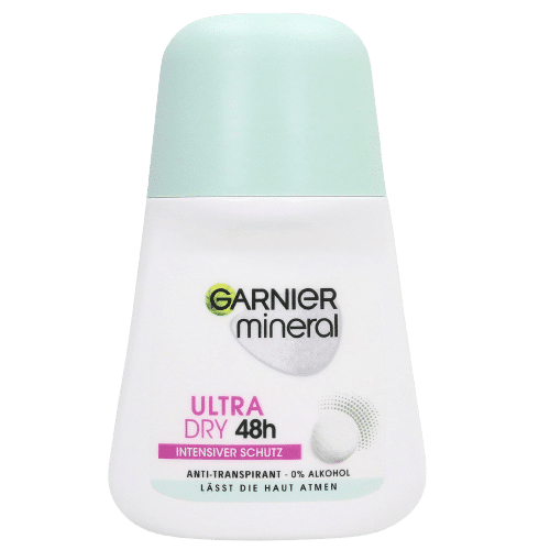 Un Déodorant Antitranspirant Minéral Garnier Roll-on Ultra Sec 48h blanc