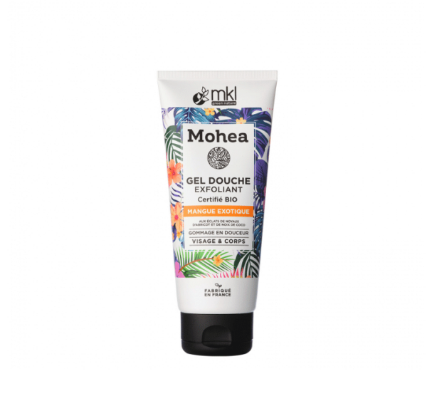 Un tube de MKL Mohea Gel douche Exfoliant Mangue exotique BIO - 200 ml