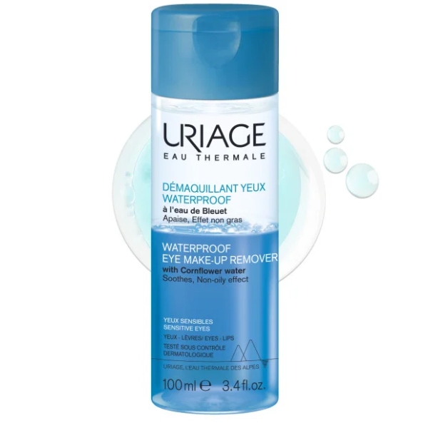 Flacon de 100 ml d'URIAGE DÉMAQUILLANT YEUX WATERPROOF