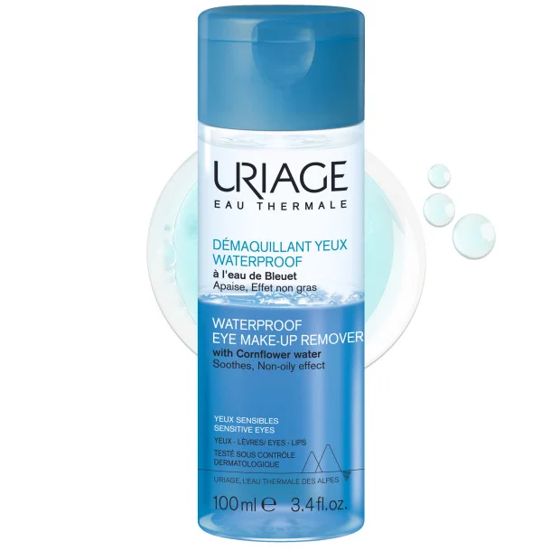 Flacon de 100 ml d'URIAGE DÉMAQUILLANT YEUX WATERPROOF