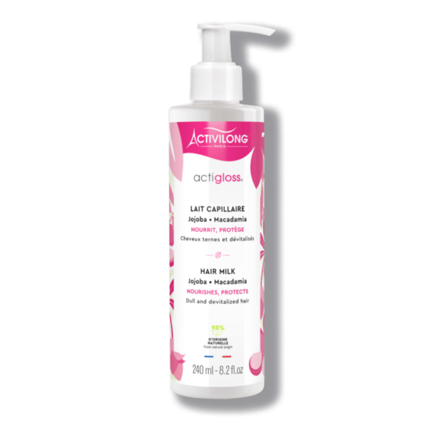 Flacon d'Activilong Actigloss Nourish Lait Capillaire Macadamia/Jojoba