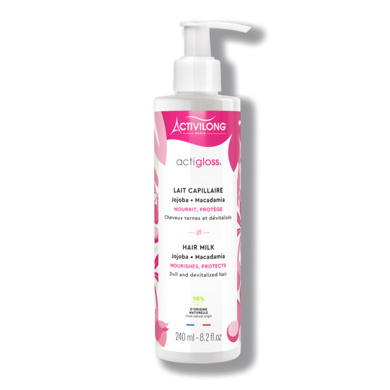 Flacon d'Activilong Actigloss Nourish Lait Capillaire Macadamia/Jojoba