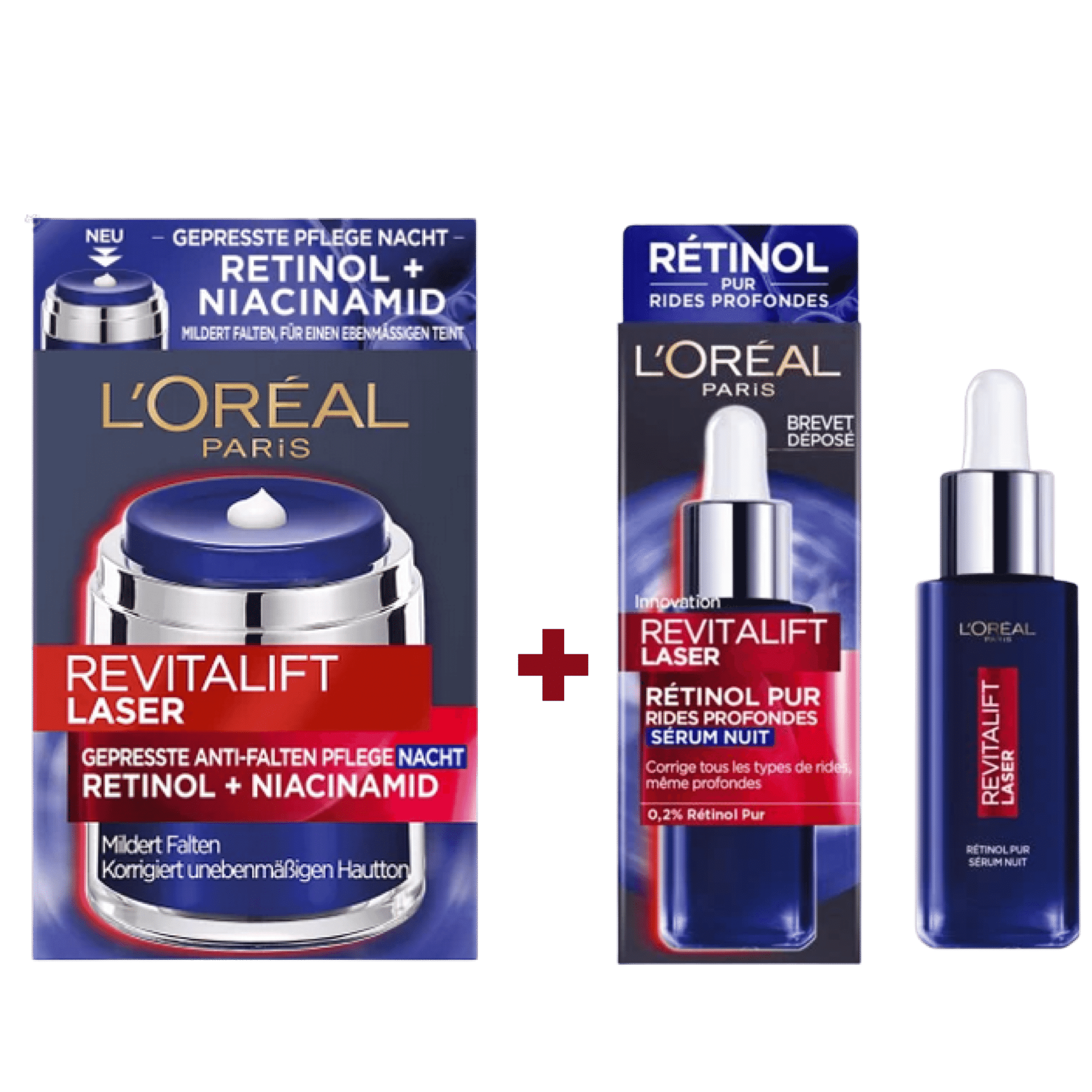 Emballage de L’Oréal Routine de Nuit Rajeunissant