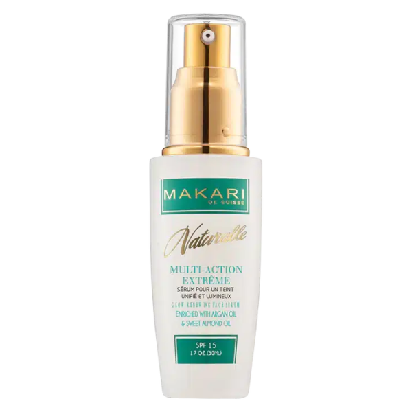 Un flacon de 50 ml de Makari Naturalle Multi-Action Extrême Sérum Revitalisant Glow Unifiant et Éclaircissant. dakar