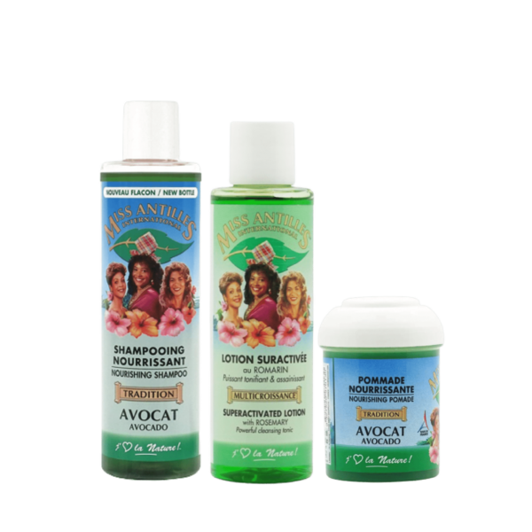 Three Miss Antilles Coffret de Soins pour la Pousse et la Croissance des Cheveux