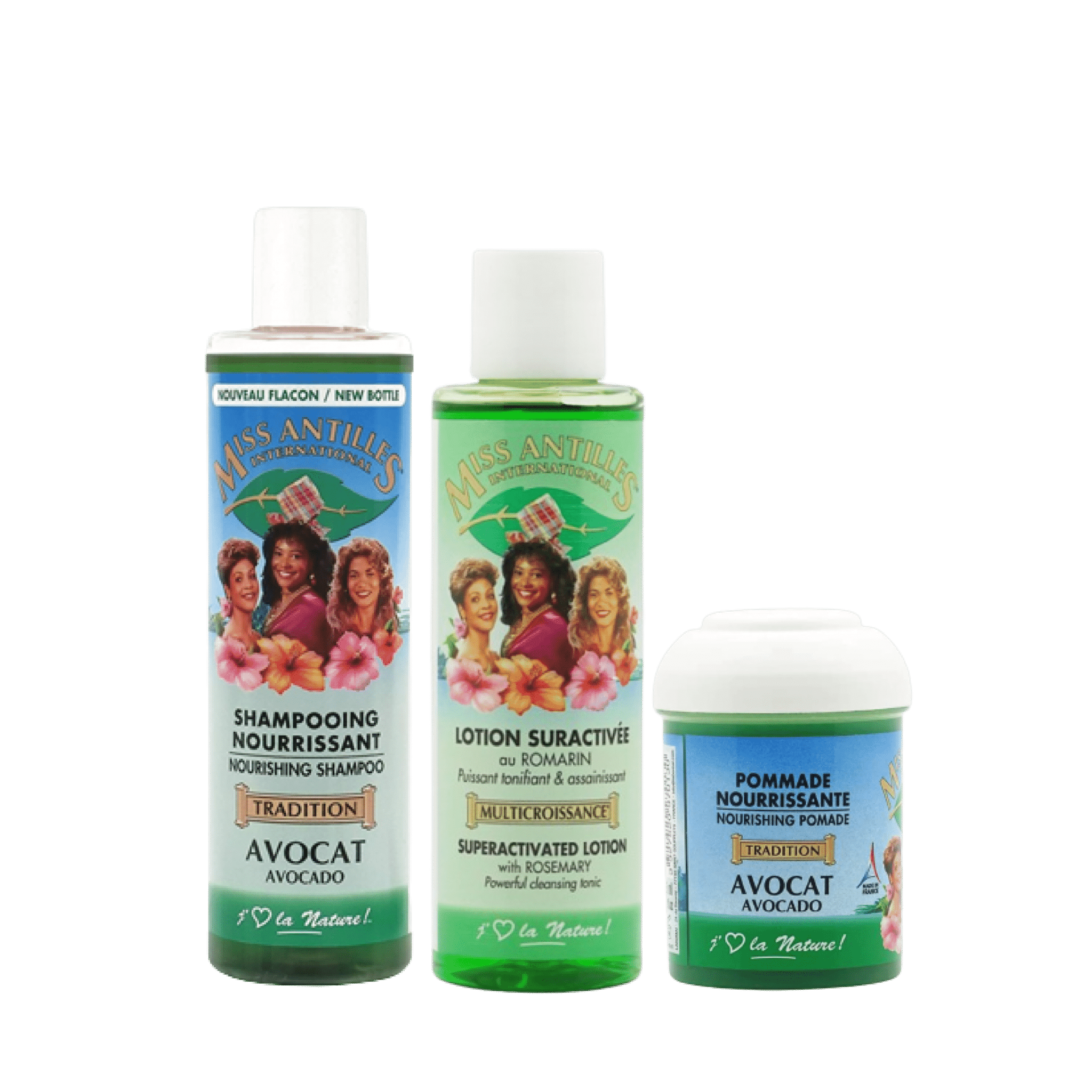 Three Miss Antilles Coffret de Soins pour la Pousse et la Croissance des Cheveux