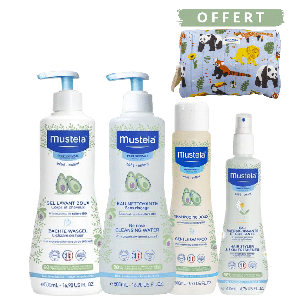 Mustela Pack Essentiel de Toilette Bébé composé d'une lotion