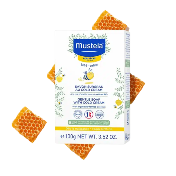 Mustela Savon Surgras à la Cire d'Abeille Bio 100g