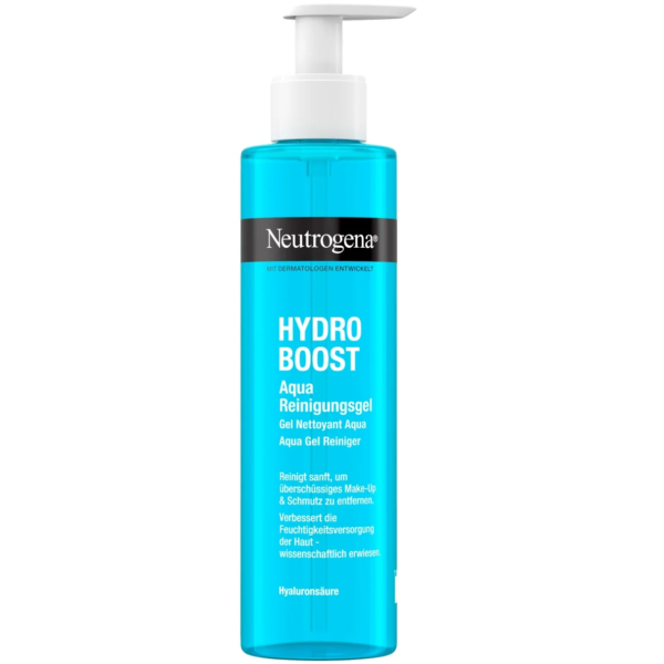 Le gel nettoyant hydratant NEUTROGENA Hydro Boost Aqua, disponible en format 200 ml, est parfait pour la ville animée de Dakar. Le flacon bleu translucide avec texte et détails blancs contient de l'acide hyaluronique pour nettoyer et hydrater la peau sans effort dans le climat du Sénégal. Dakar