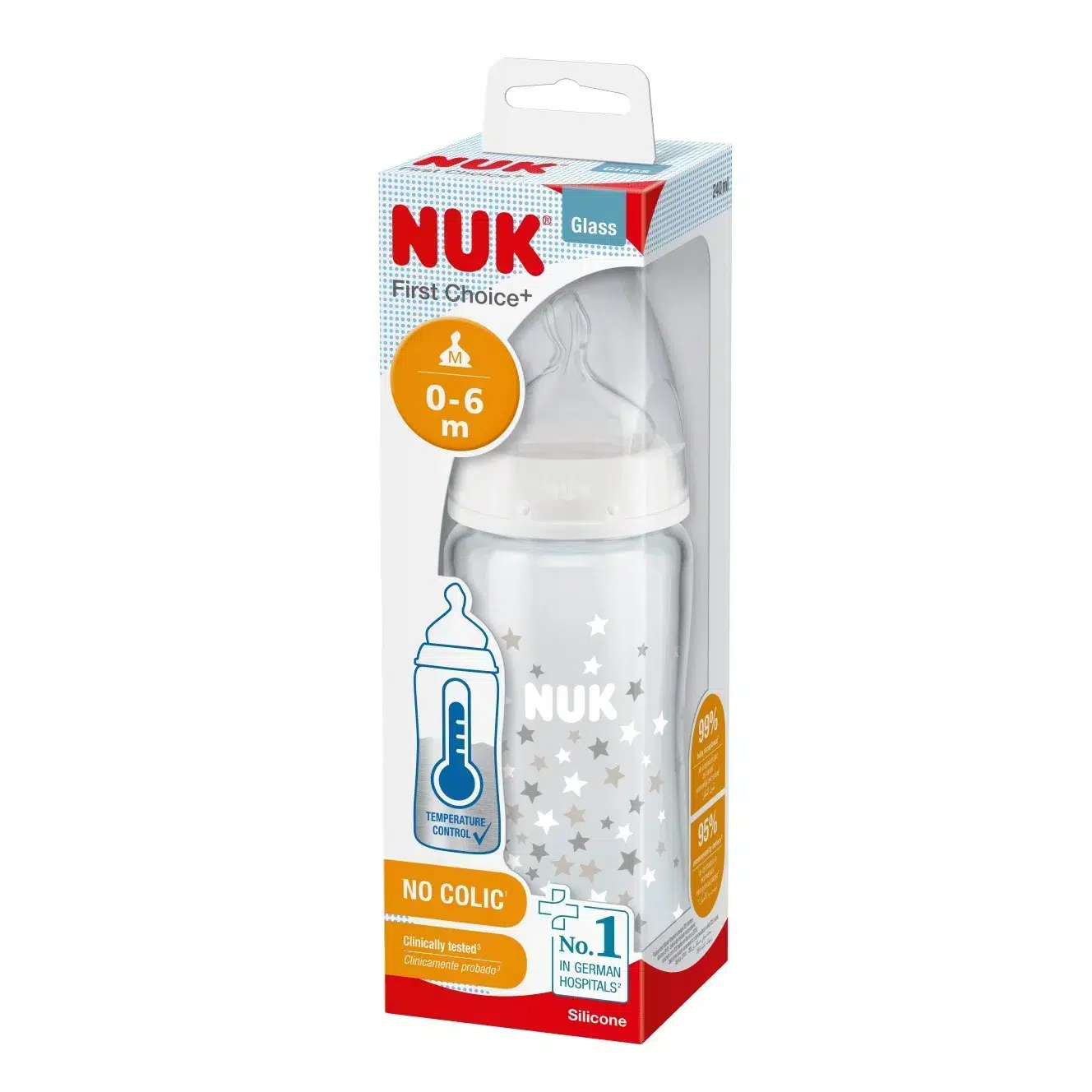 Le Biberon en Verre Blanc NUK First Choice