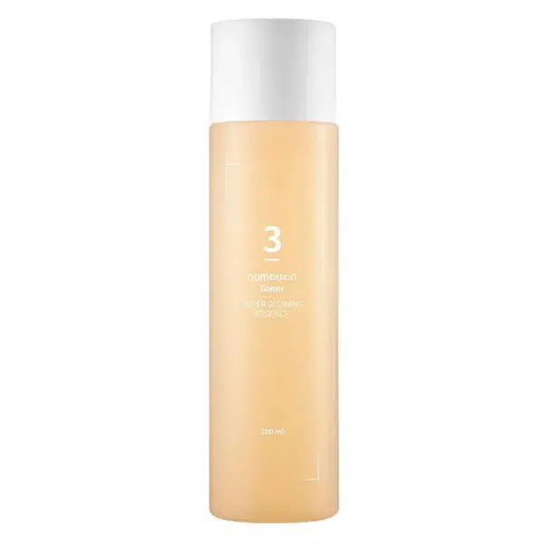 Un flacon de 200 ml de Numbuzin 3 Tonique Hydratant Essence Super Glowing Éclat