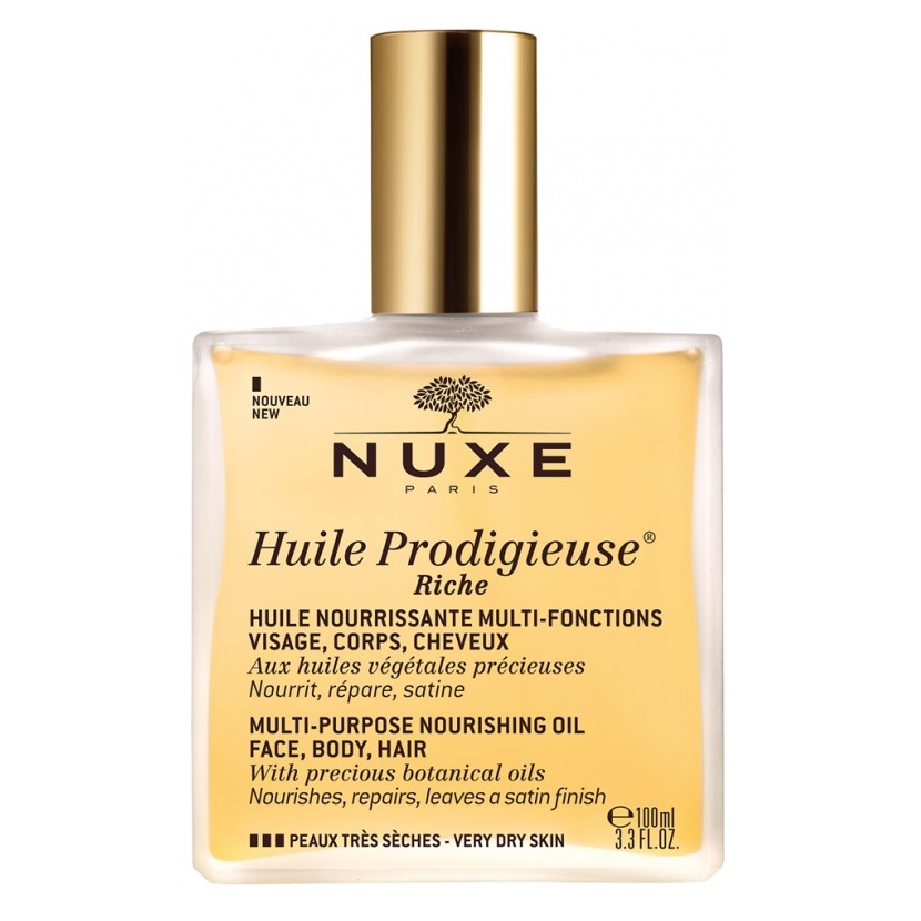 Un flacon de 50 ml d'huile nourrissante multi-usages Nuxe Huile Prodigieuse Florale pour le visage