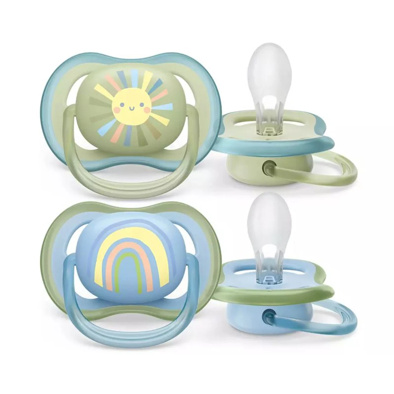 Deux sucettes Philips Avent Sucette Ultra Air de 0 à 6 mois