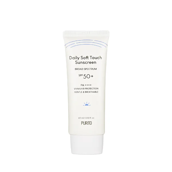 Tube de Purito Crème Solaire Spf50 Quotidien Doux au Toucher Peau mixte à Grasse 60 ml