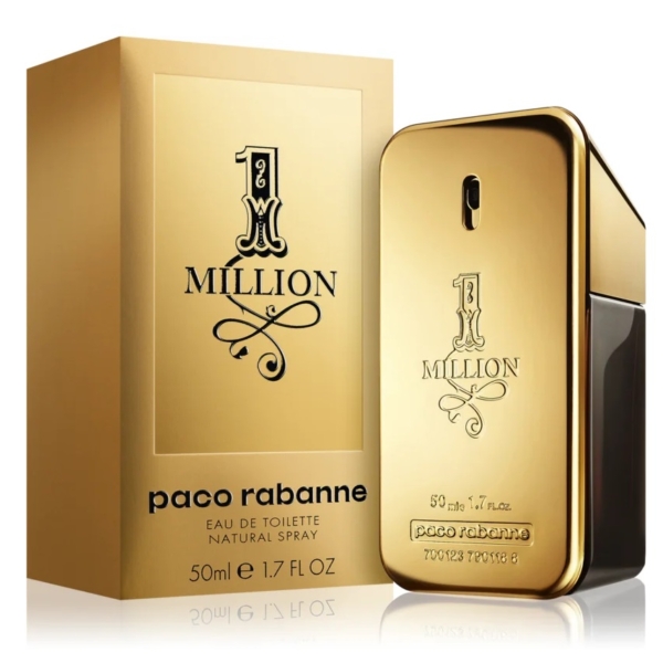 Un flacon de 50 ml de Paco Rabanne 1 Million Eau de Toilette pour homme