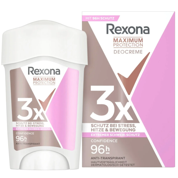 Rexona Anti Transpirant Crème Déodorante Maximum Protection Confidence 96H 45 ml