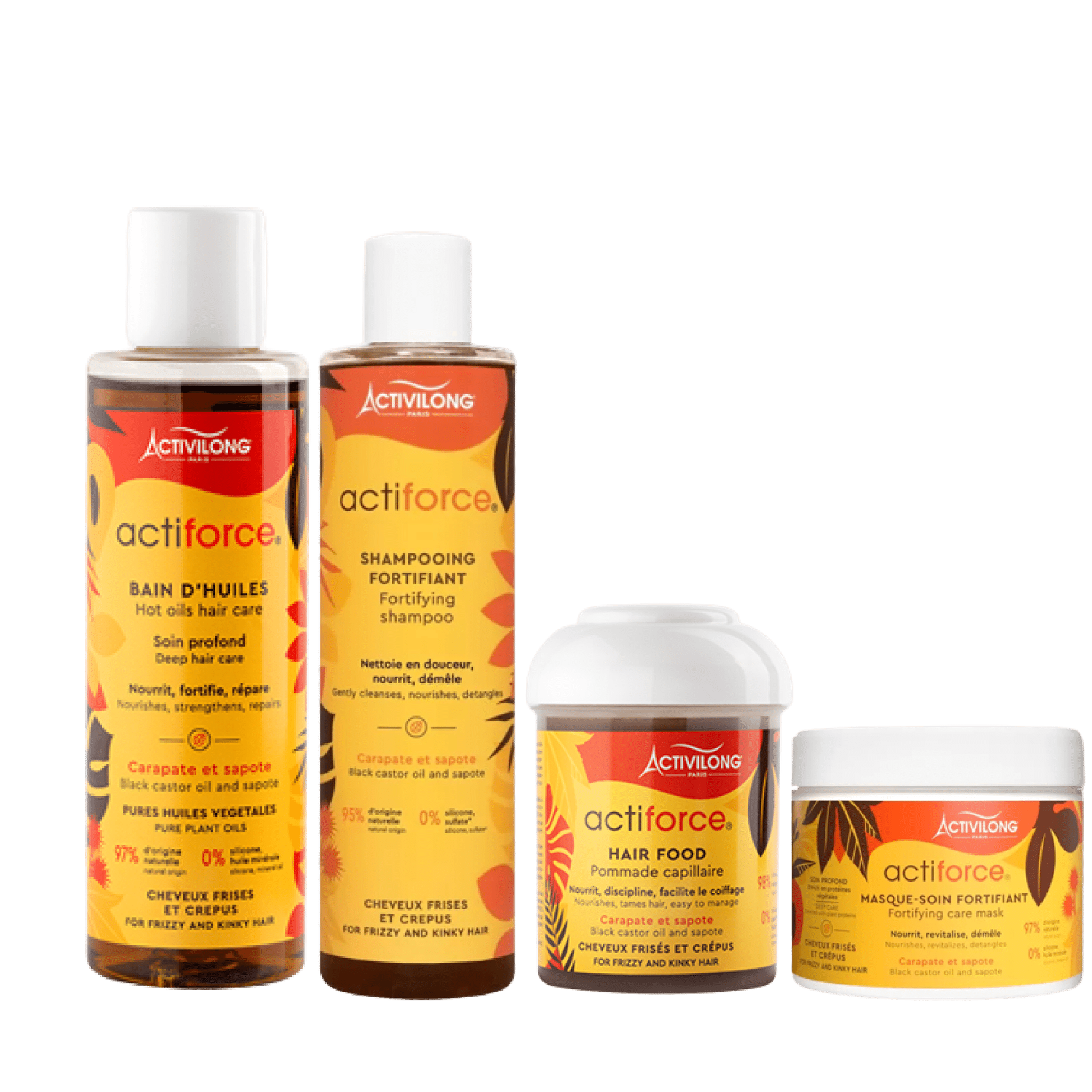 La gamme de soins capillaires Activilong Routine Soins Anti-chute et Réparatrice Cheveux Secs