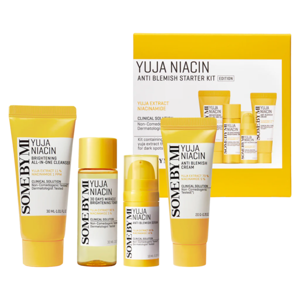 Découvrez le kit éclaircissant 30 jours Niacin Yuja de Some By Mi Débutant Pour une peau Lumineuse