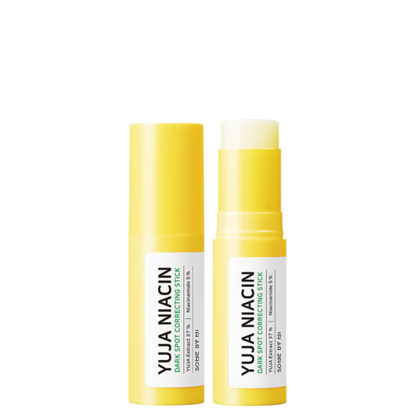 Deux tubes jaunes de Some By Mi Yuja Niacin Baume Stick Multi-fonction Anti-tâches 10 g