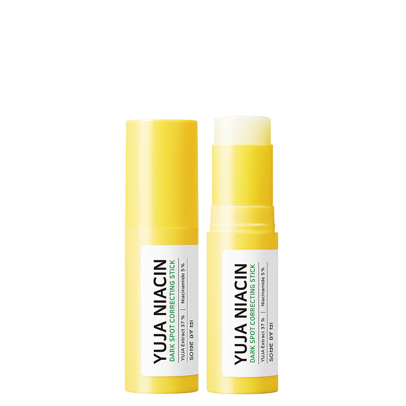 Deux tubes jaunes de Some By Mi Yuja Niacin Baume Stick Multi-fonction Anti-tâches 10 g