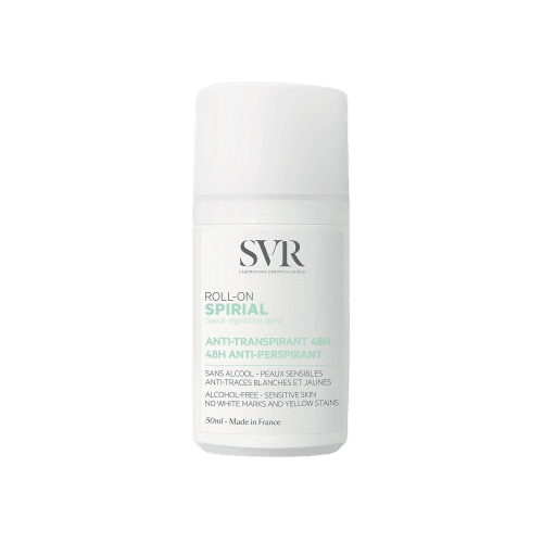 SVR Spirial Déodorant Roll-On Anti-transpirant Intense 48H 50 ml avec texte vert