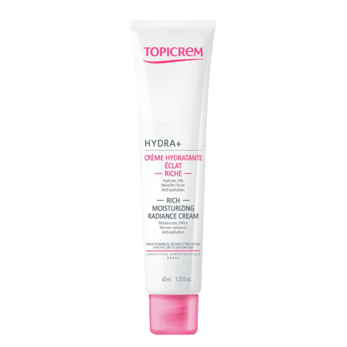 Un tube de Topicrem HYDRA+ Crème Riche Hydratante Éclat Peau Sèche 40 ml