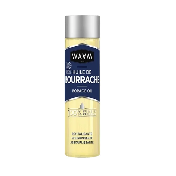 Un flacon de 75 ml de Waam Huile de Bourrache BIO