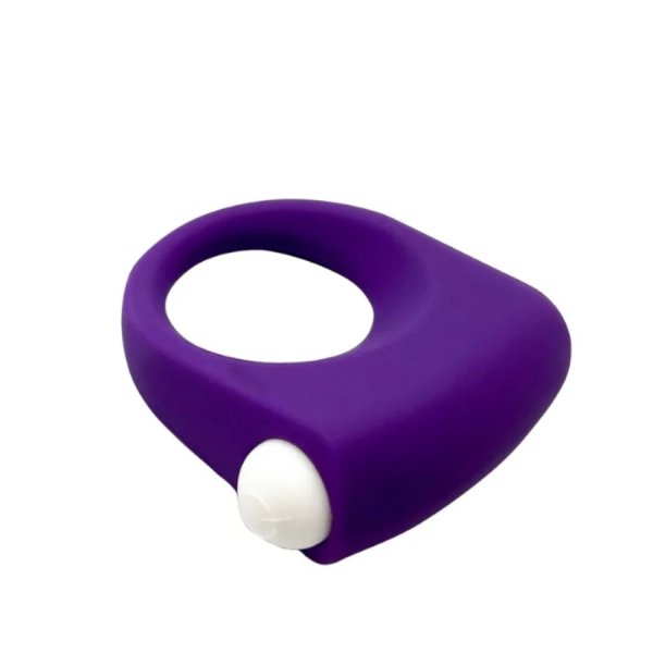 Un Wooomy en silicone violet avec un petit composant blanc à la base